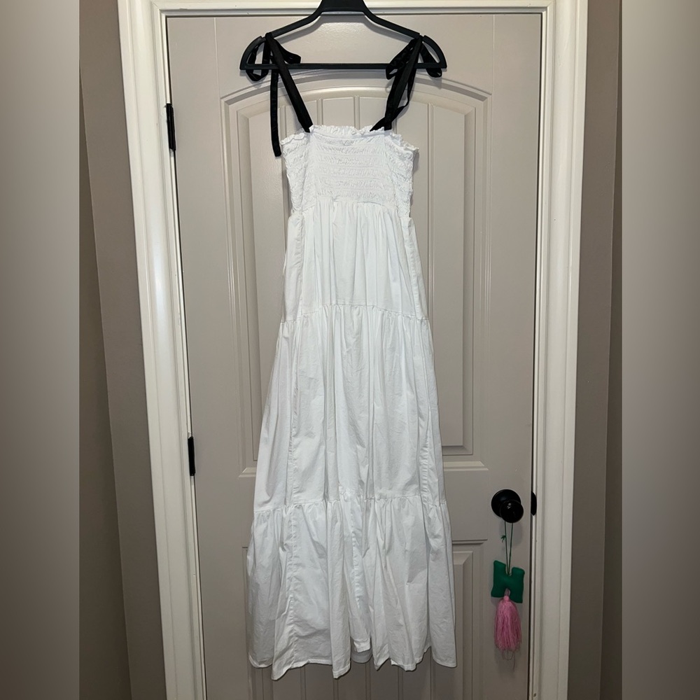 Francesca's Collections White Dress with Black Straps - Picture 4 of 5